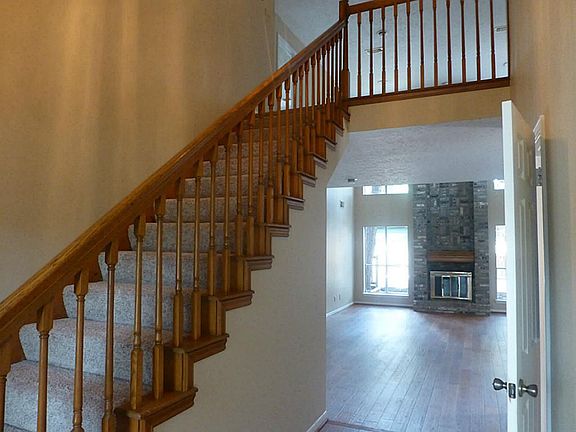 View of family room and loft.