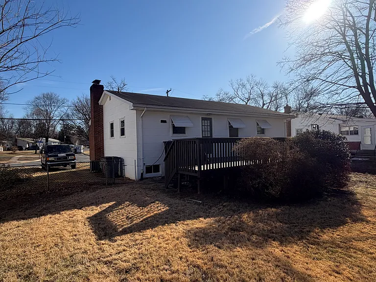 back yard and deck