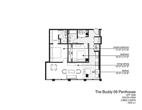 Floor plan Buddy 06 Penthouse