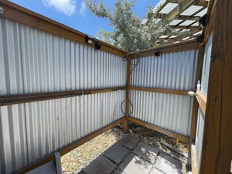 Outside shower for your use.