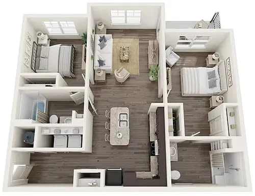Floor plan B-1 60% HC