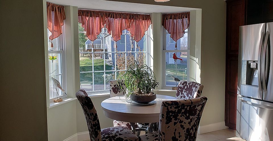 Bay window view from kitchen
