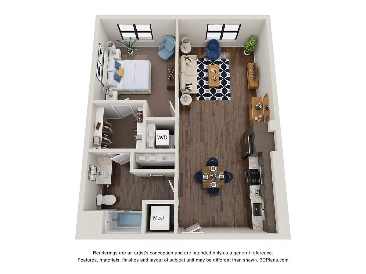 Floor plan 1BR-C
