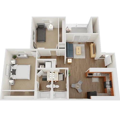 Floor plan 2 Bed 2 Bath