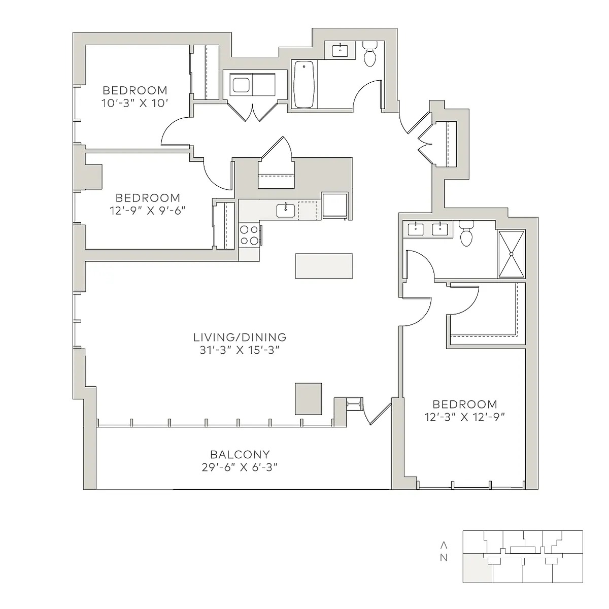 Floor plan sop-3b2L