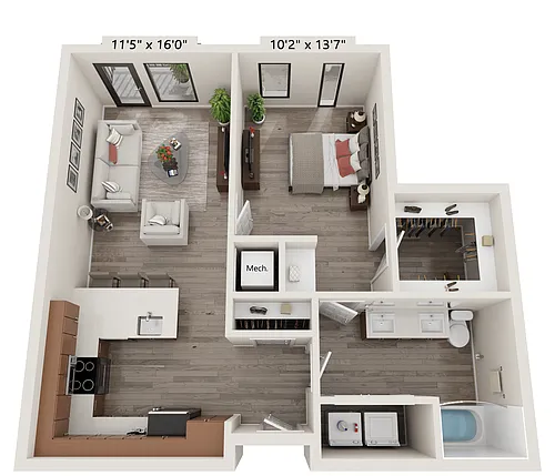 Floor plan 1H