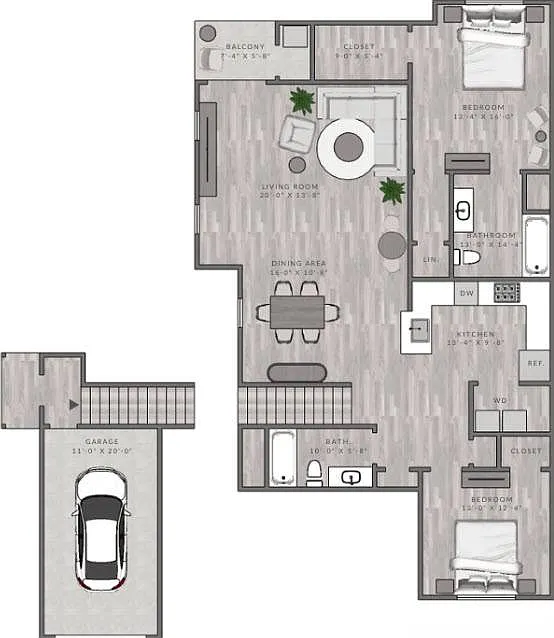 Floor plan B5-2X2