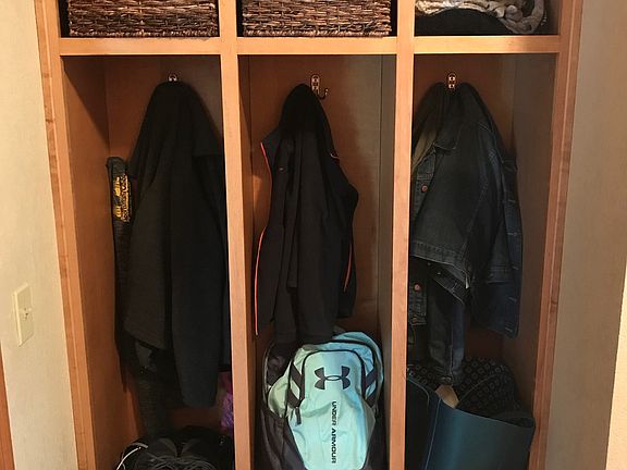 Laundry room - wood lockers