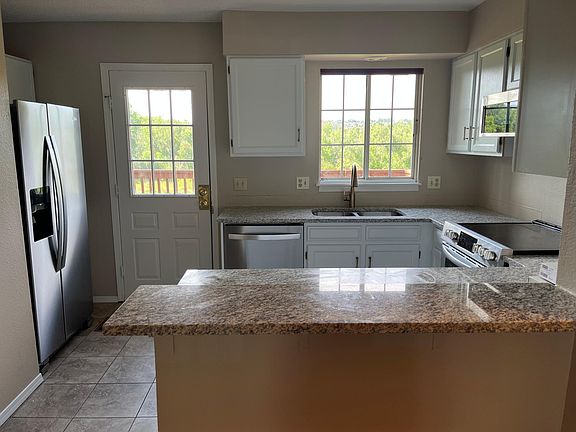 Bright kitchen with bar counter