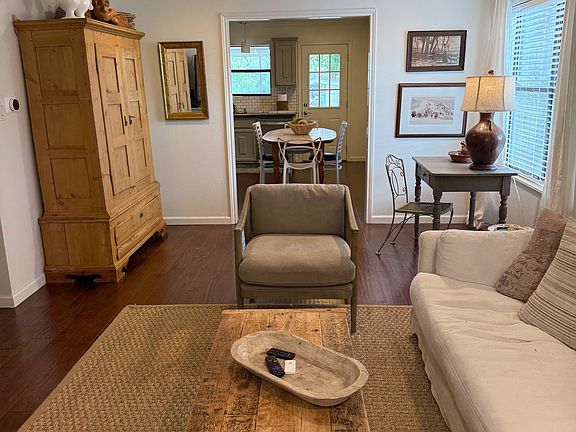View from living room to kitchen