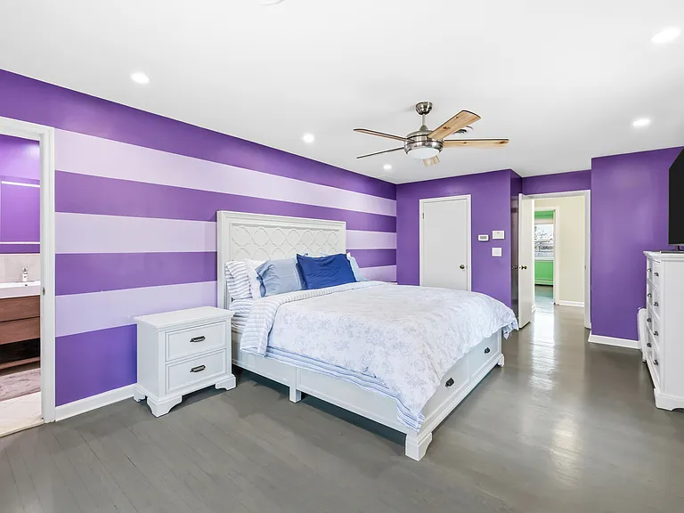 Primary bedroom with en-suite bathroom on the main floor