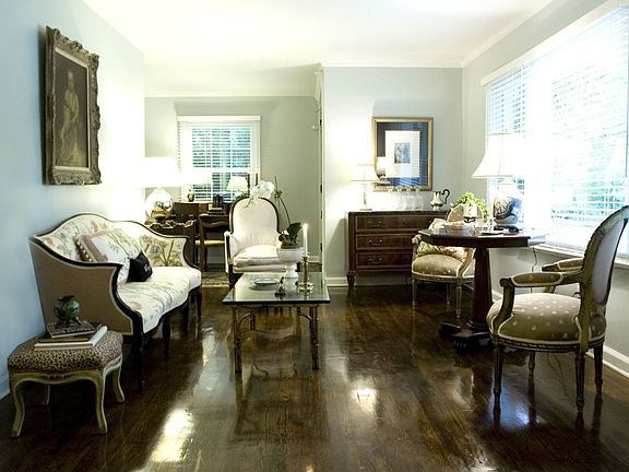 Large Entertaining Parlor with room with refinished hardwoods