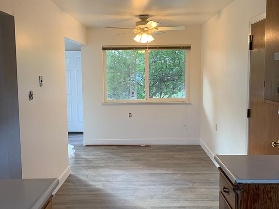 The kitchen and attached dining room also has room for a small home office nook