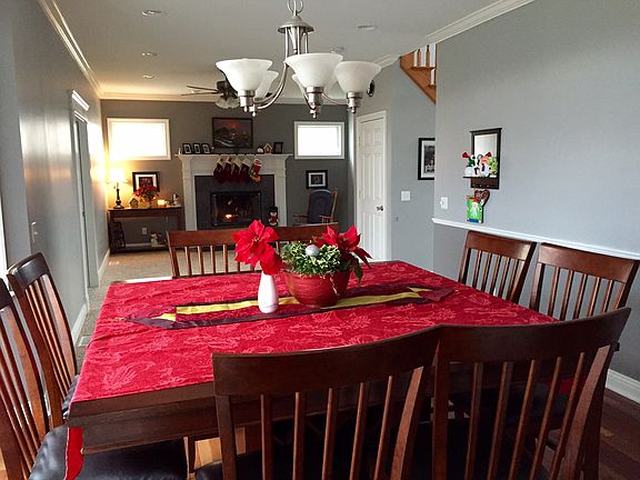 Kitchen Table and Fireplace