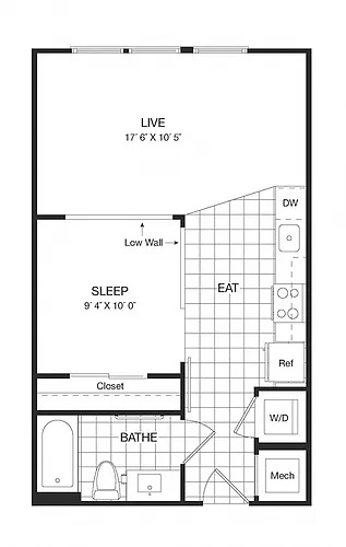 Floor plan Studio_WDU_80_S06_Lotus
