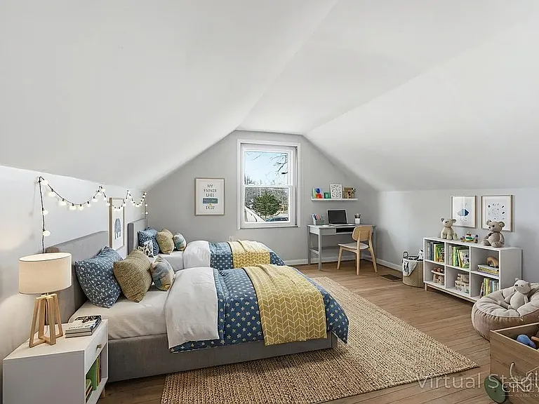 Upstairs bedroom 1 (virtually staged)