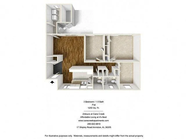 Floor plan 3 BEDROOM FLAT