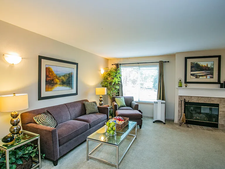 Gas Fireplace with Mantel