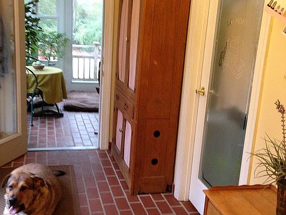to laundry rm, porch, deck