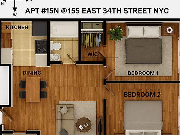 2nd image of 155 E 34th St APT 15N