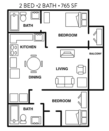 Floor plan 2X2