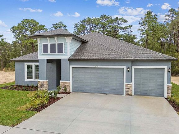Sapphire new construction quick move-in home 1285 Kelsa Anne Dr. front right angled view at Whiting