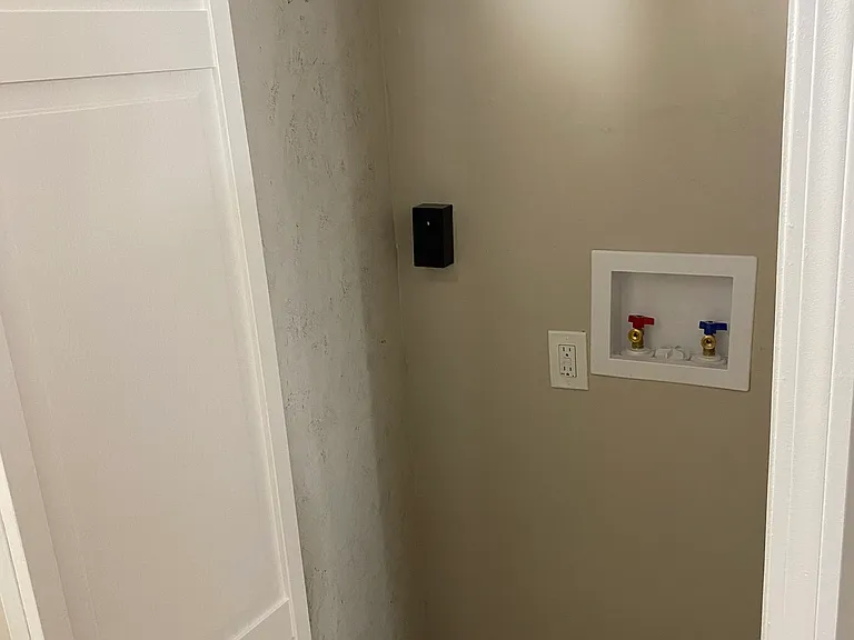 Stacking washer and dryer hookups