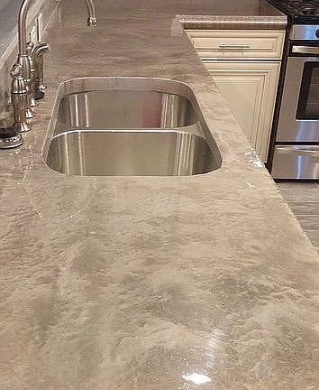 Custom concrete counters