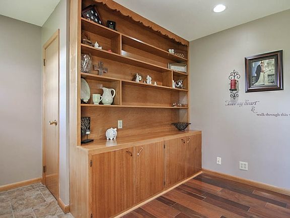 Built-In shelving off Dining Area
