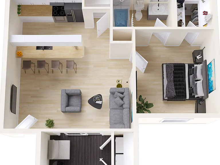 1 Bed 1 Bath (A1R)