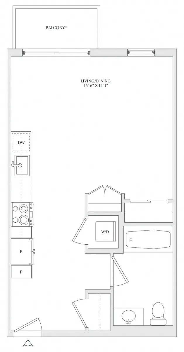 Floor plan Studio-S2b