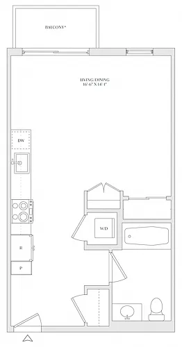 Floor plan Studio-S2b