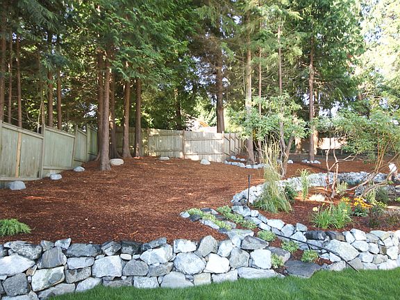 Terraced landscaping.