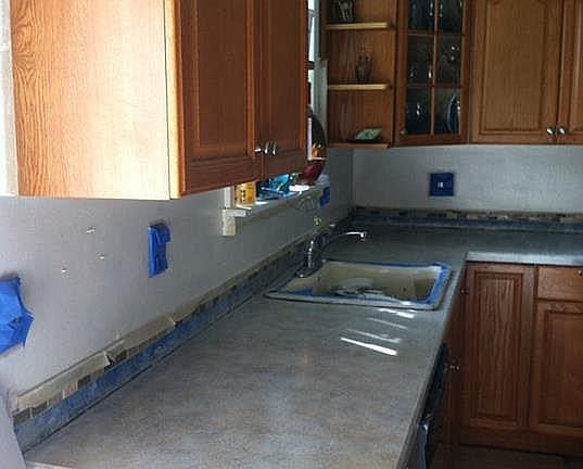 Fresh paint & new backsplash (7/2013)