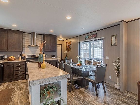 kitchen and dining area 