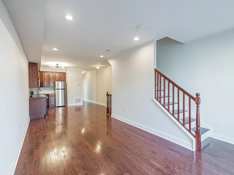 Living room/kitchen and stairs to third floor.