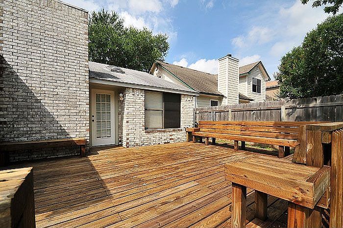 Deck off the bedroom's view.