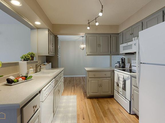 KITCHEN/DINING- grey cabinets, new lighting and hardware