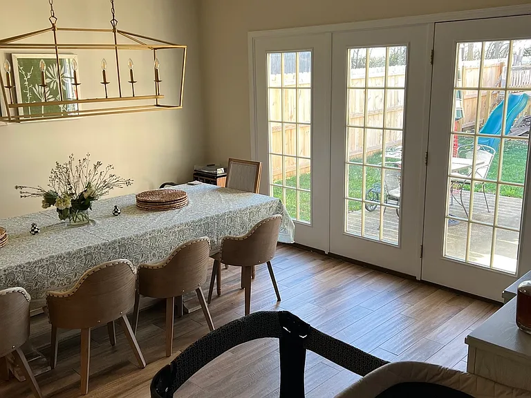 Dining Area with view of backyard.