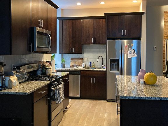 Kitchen and island