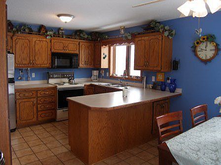 Large eat in kitchen with pantry.  Lots of cupboard space.