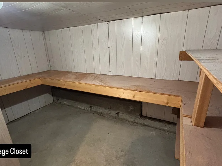Another smaller storage room inside the storage closet.