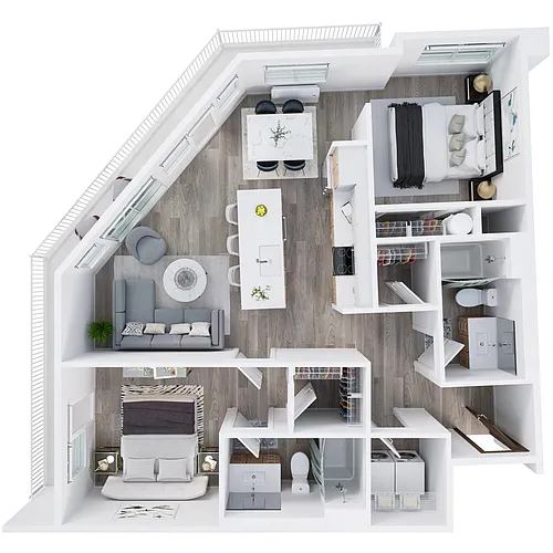 Floor plan 2X2 C