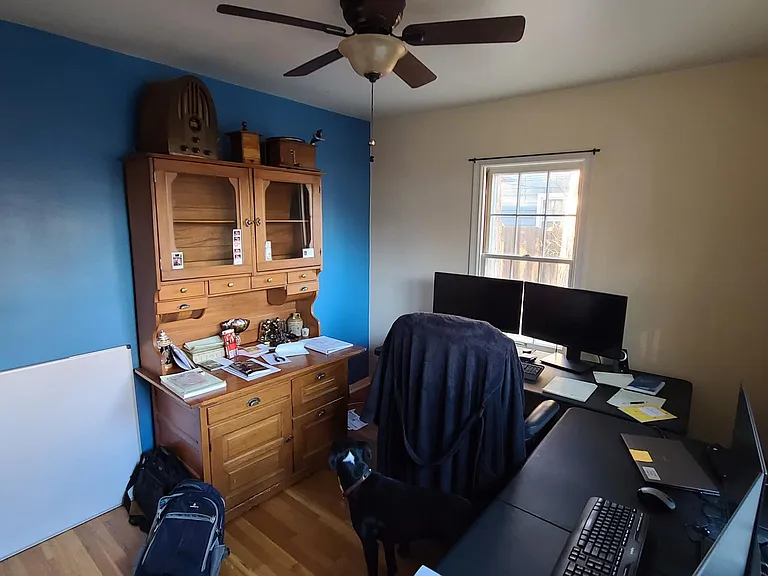 Lower Bedroom/Office, New Paint and ceiling fan.