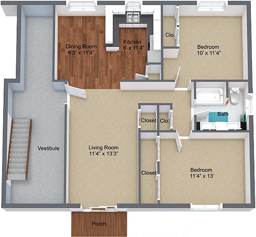 Floor plan Two Bedroom