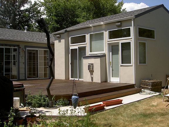 Addition is south facing