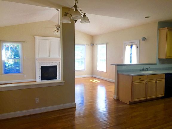 view into kitchen and family room
