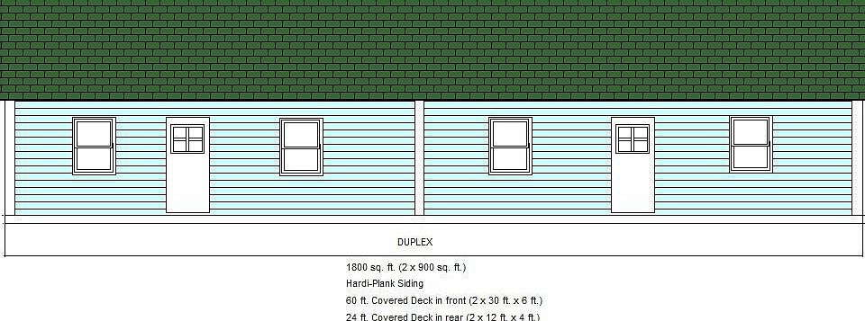 Front View of Duplex