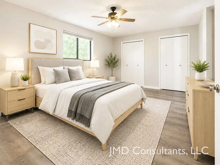 Primary bedroom--this unit is NOT furnished