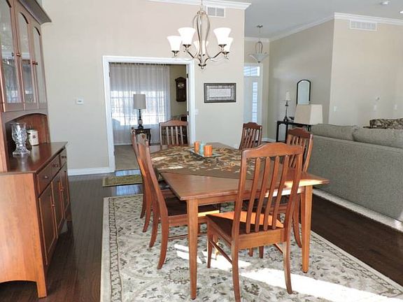 Dining room with Den/Parlour room in the background
